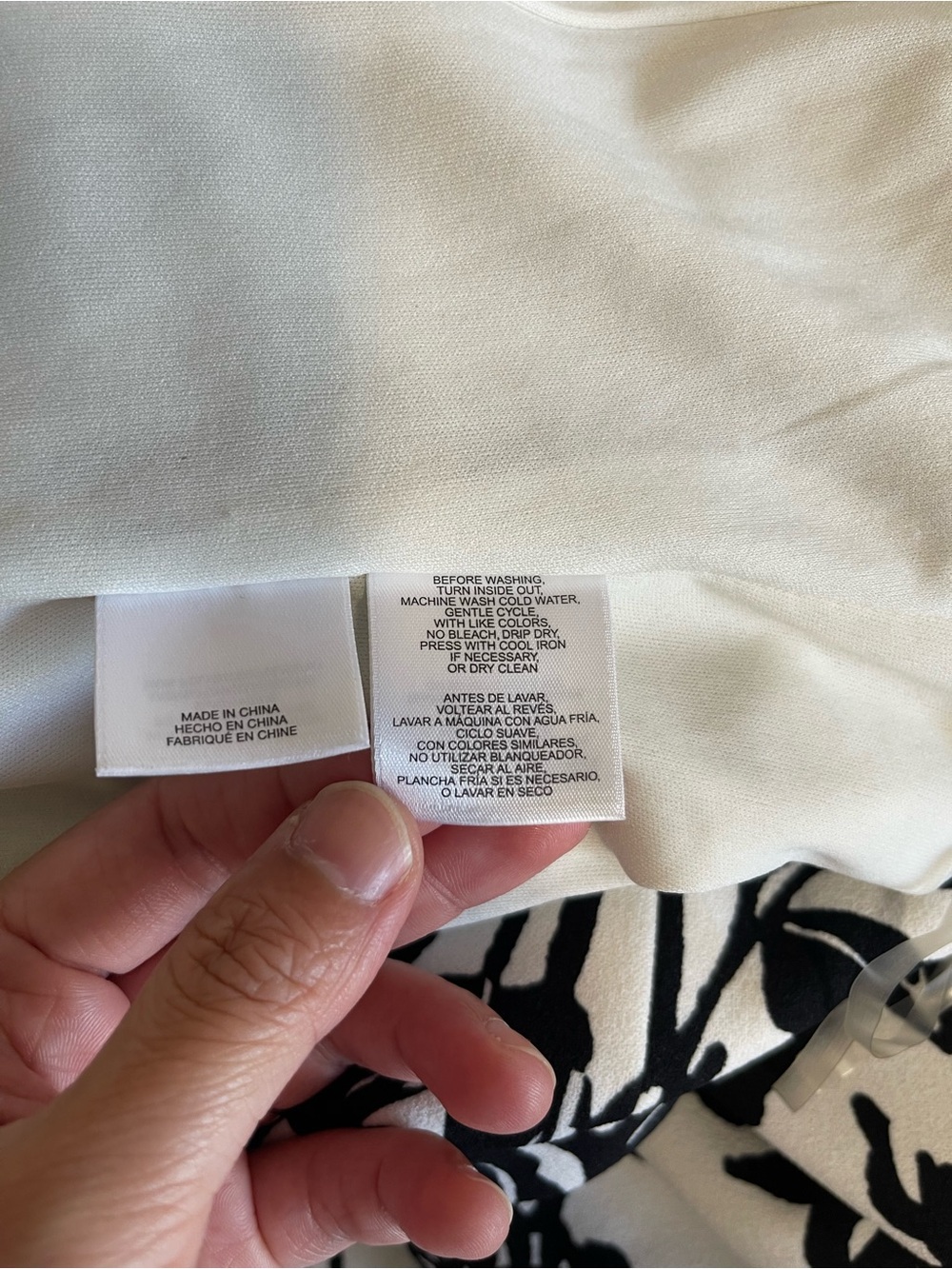 Anne Klein Classic Black & White Floral A-Line Dress - Picture 5 of 5